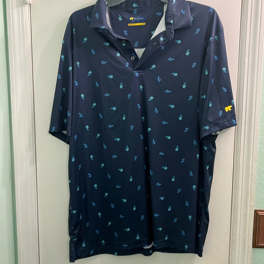 Jack Nicklaus Polo Navy with leaf design